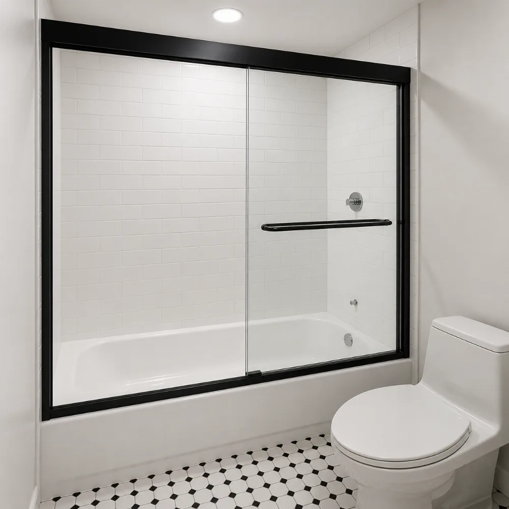 Alcove bathtub with tiled surround, Miami
